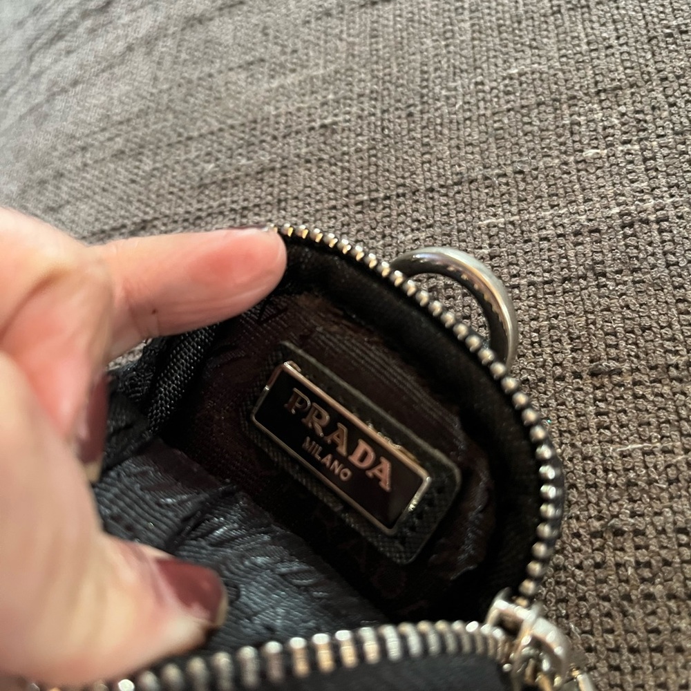 Prada Black Compact Keychain Zip Pouch - Picture 7 of 10